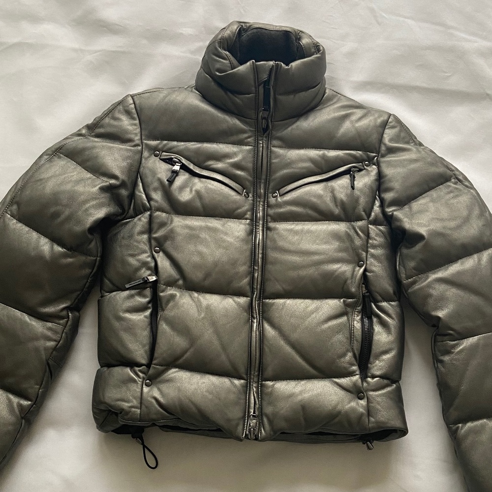 RLX Ralph Lauren SILVER Leather Ski Jacket